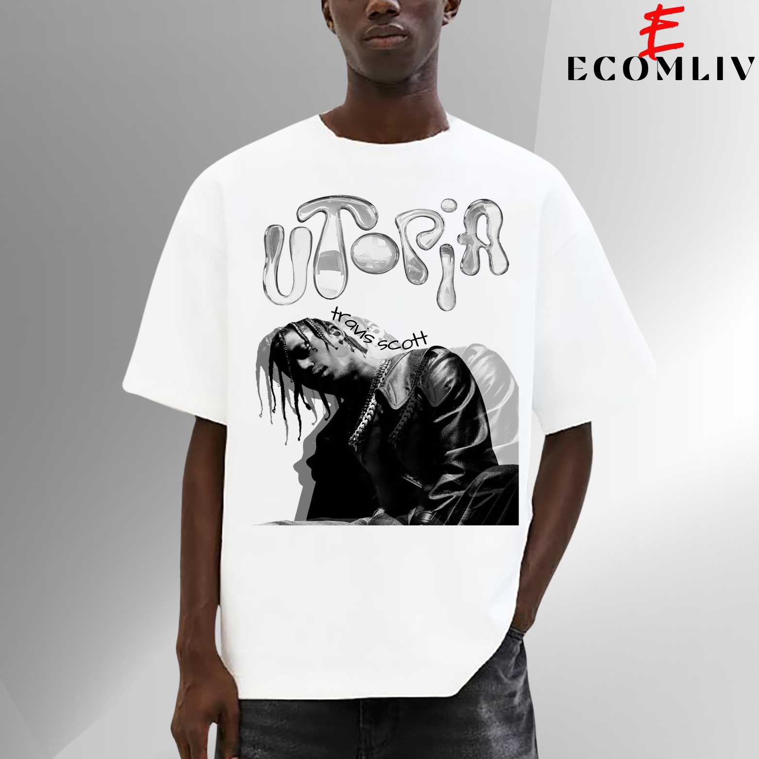 Travis Scott Utopia Tee, Unisex T Shirt, Streetwear Rap Merch